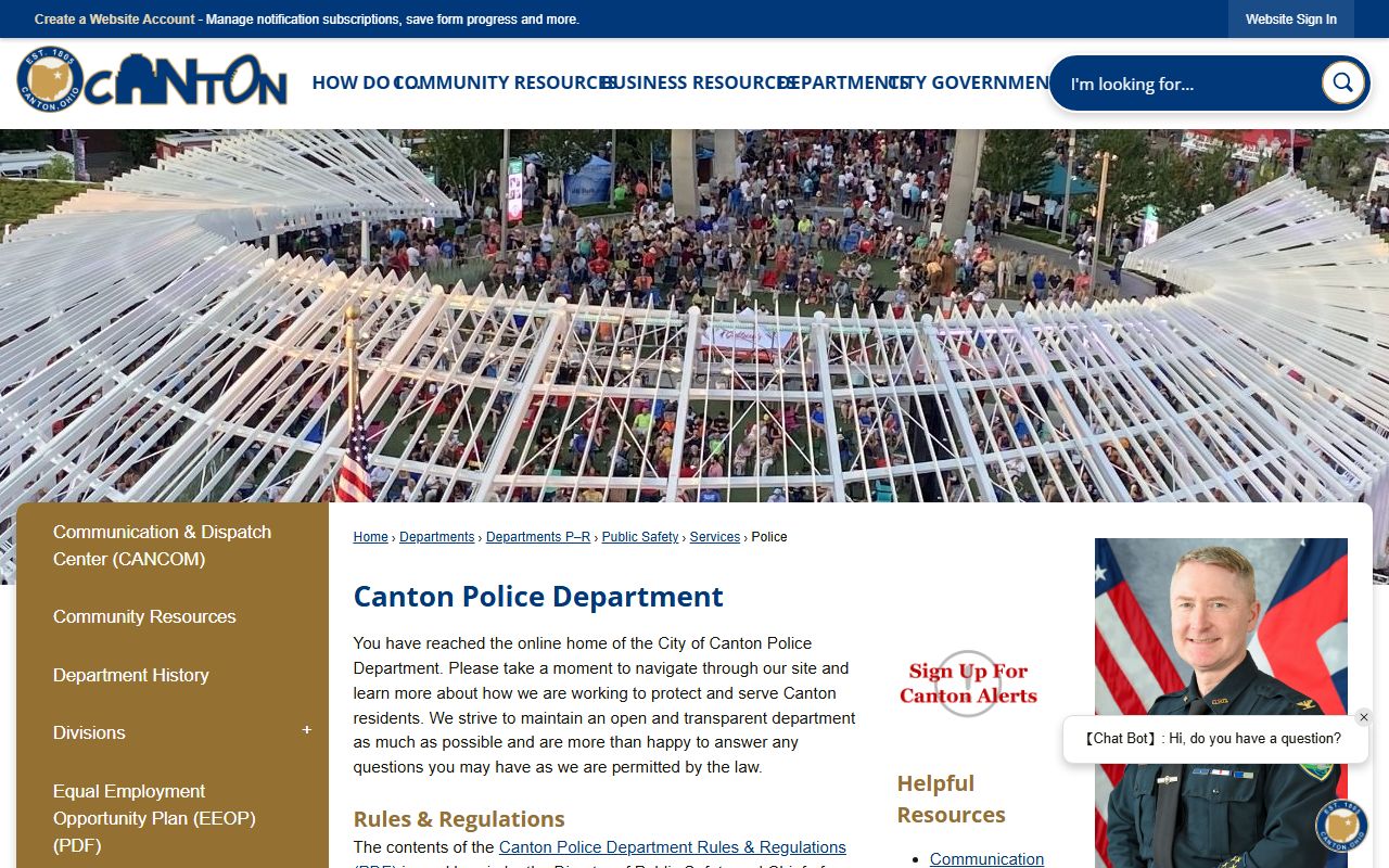 Canton Police Department sex offender registry resources