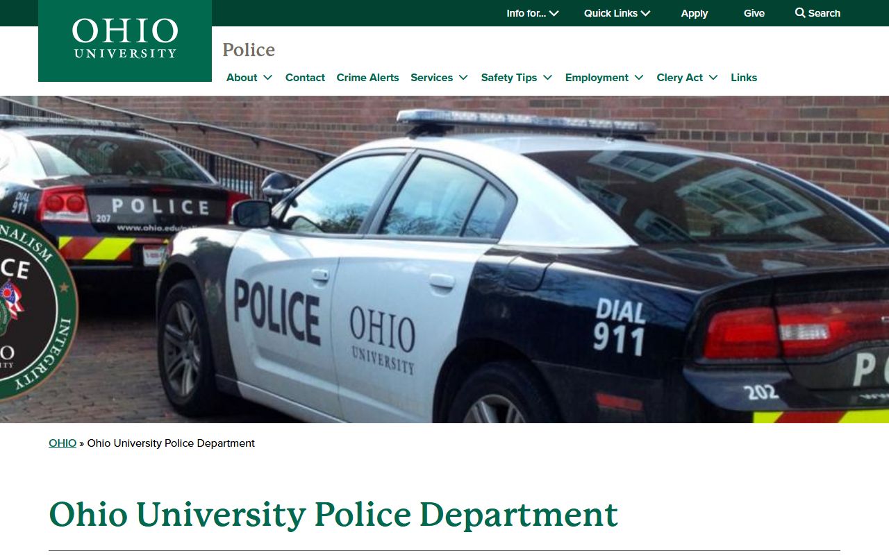 Athens County Ohio University Police Department sex offender registry coordination