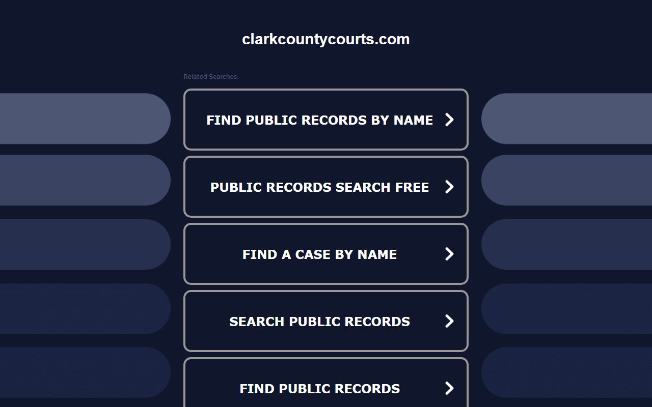 Clark County court system website for sex offender records