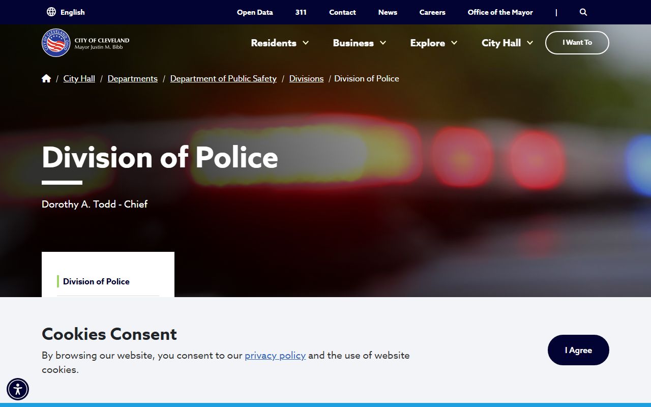 Cleveland Police Department website for Cuyahoga County sex offender information