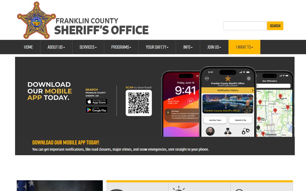 Franklin County Sheriff sex offender search tool