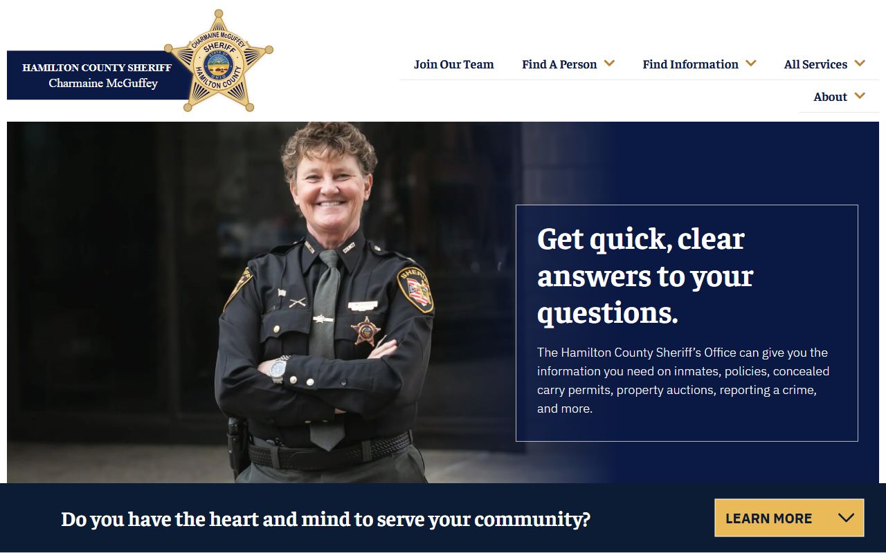 Hamilton County Sheriff Office sex offender registry portal