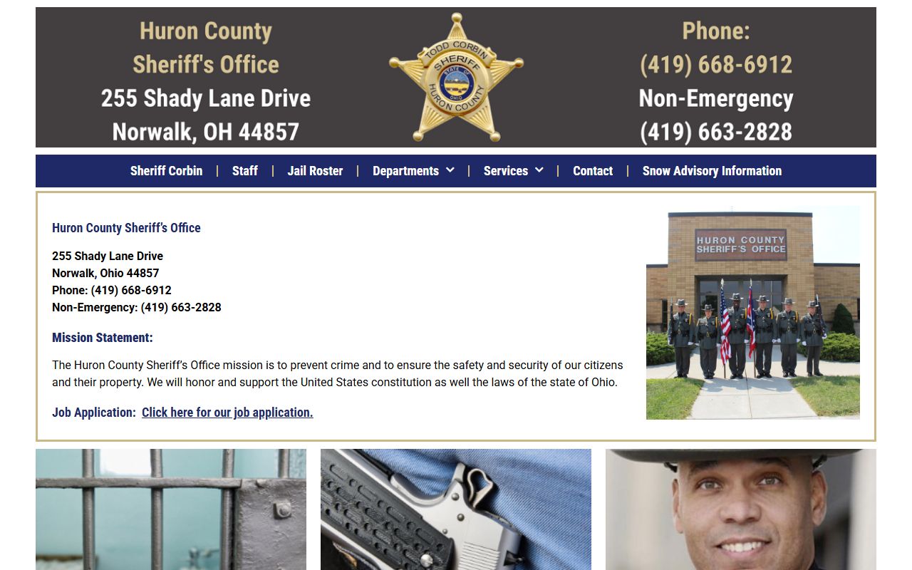 Huron County Sheriff website for sex offender registration and compliance