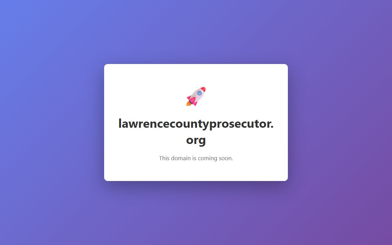 Lawrence County Prosecutor's Office for sex offender cases