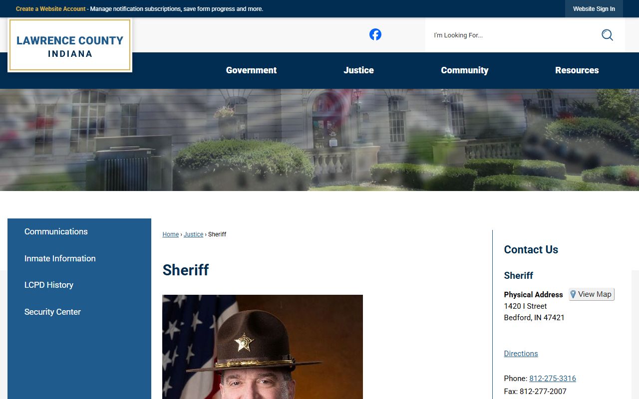Lawrence County Sheriff's Office sex offender registry page