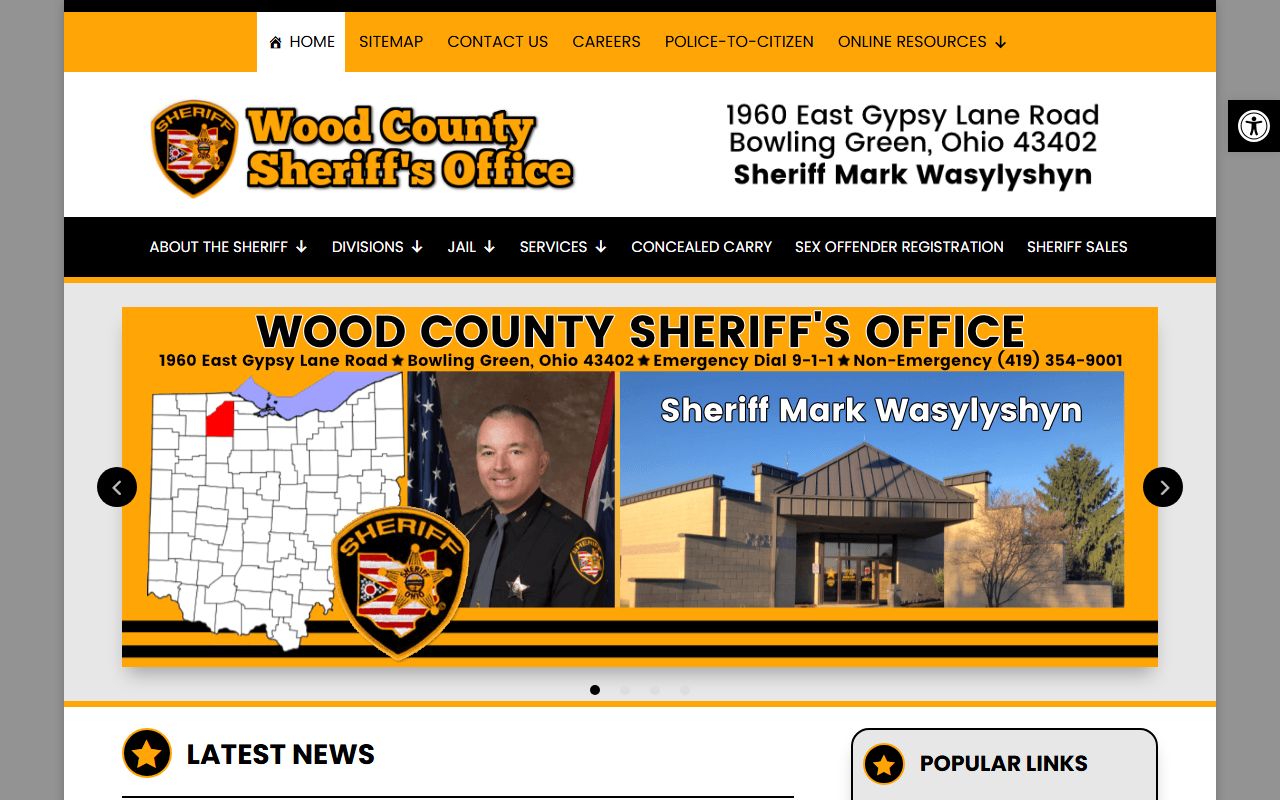 Wood County Ohio sex offender registry sheriff office portal